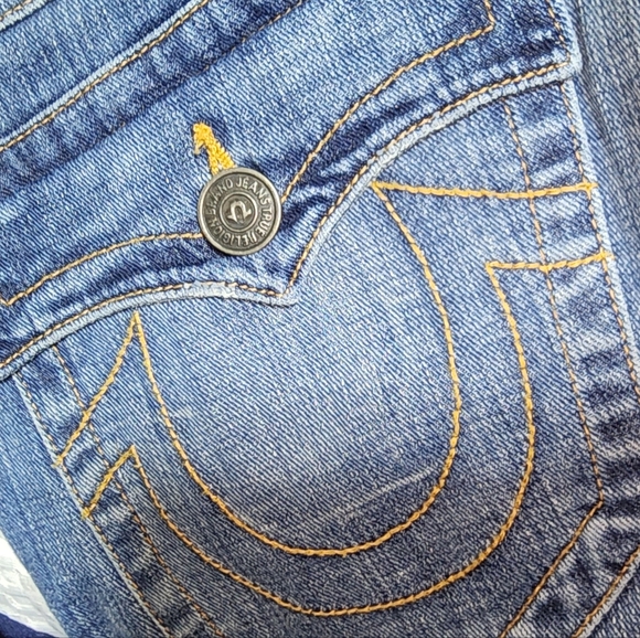 TRUE RELIGION EUC WOMEN'S SIZE 31 X 30 BILLY BLUE DENIM JEANS - Picture 10 of 11
